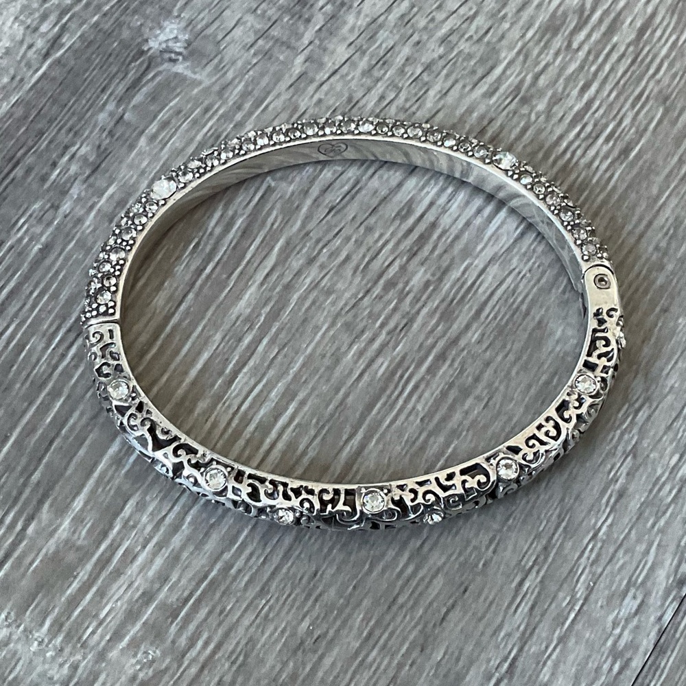 💕 BRIGHTON Retired Anatolia Hinged Silver Bangle - Picture 6 of 7